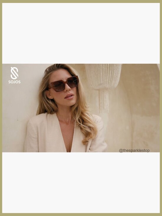 Large Oversized Polarized Sunglasses, Square Cateye Style, UV400 Protection main image 5